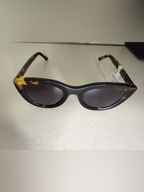 Women's Carolina lemke Black Tortoiseshell Cat Eye Sunglasses